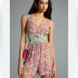 Anthropology Plenty by Tracy Reese Cinched Tie-Back Romper